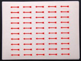 Piros, öntapadós nyíl, 100db