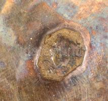 Ezüst (Ag.) levélformájú tálka, jelzett, 14×16 cm, nettó:64 g