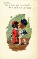 Proverbi... / Italian children art postcard. Anna & Gasparini 592-3 s: V. Castelli