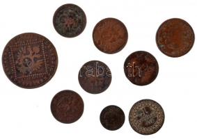 Ausztria 1762-1858. 5/10kr-30kr (9x) T:2-3 Austria 1762-1858. 5/10 Kreuzer - 30 Kreuzer (9x) C:XF-F