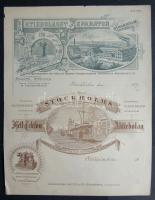 1892 Svéd gépgyár dekoratív litho számlája