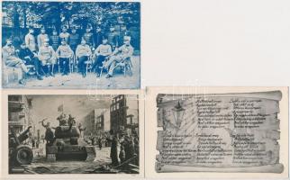 4 db RÉGI katonai és uralkodó képeslap / 4 pre-1950 Hungarian military and royalty postcards