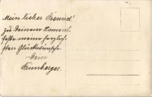 1915 Beverloo, Küchentafel der U. Komp.  / WWI German military, kitchen table with menu. photo