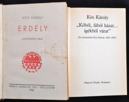 2 db könyv - Kós Károly: Erdély. Kolozsvár, 1934, Erdélyi Szépmíves Céh. + "Kőből, fából, házat...