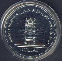 Kanada 1977. 1$ Ag "Ezüst jubileum-trón" T:PL