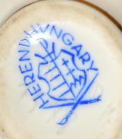 Herendi mini bögre, kézzel festett, jelzett, apró kopásnyomokkal, m:2,5 cm