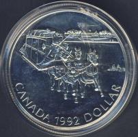 Kanada 1992. 1$ Ag "Postakocsi" T:PL