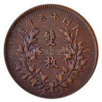 Kína 1924. 20c Cu T:2 China 1924. 20 Cash Cu C:XF