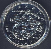 Kanada 1994. 1$ Ag "Szánhúzó kutyák" T:PL