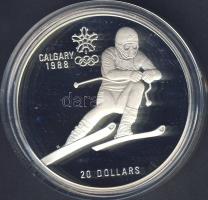 Kanada 1985. 20$ Ag "Téli olimpia-sí" T:PP