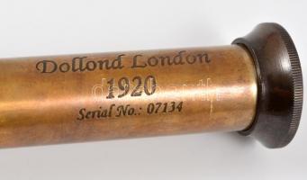 Réz távcső, modern, h: 43 cm