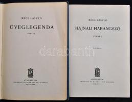Mécs László 2 műve: 
Hajnali harangszó. Bp.,[1931], Athenaeum, 187 p. Kiadói kopott egészvászon-köt...
