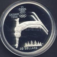 Kanada 1986. 20$ Ag "Téli olimpia-síugrás" T:PP