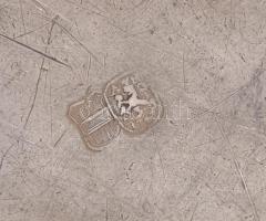 cca 1800 monogramos ón tál, jelzett, d:30,5 cm