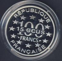 Franciaország 1994. 100Fr/15Ecu Ag "Szt.Márk Székesegyház" T:PP