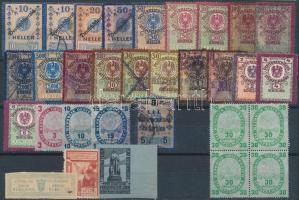Osztrák okmánybélyegek 2 közepes stecklapon