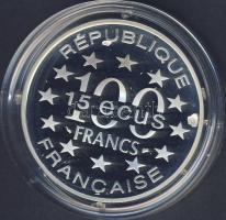 Franciaország 1995. 100Fr/15Ecu Ag "Pantheon" T:PP