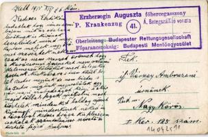 Budapest, Lánchíd + "Erzherzogin Auguszta főhercegasszony Á. Betegszállító vonata Főparancsnoks...