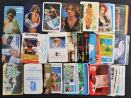 1980-1996 70 db reklámos kártyanaptár, közte erotikus is