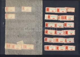 Néhány száz régi magyar ajánlási ragjegy közepes berakóban