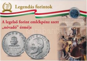 1970. 2Ft Ag jelzett replika, karton tájékoztatólapon (3,10g/0.999) T:PP