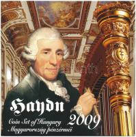 2009. 5Ft-200Ft Haydn (7xklf) forgalmi érme sor, benne Joseph Haydn Ag emlékérem (12g/0.999/29mm) T:PP  Adamo FO43.4
