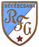 ~1950-1970. Békéscsaba RFG (Rózsa Ferenc Gimnázium) zománcozott iskolajelvény (23x18,5mm) T:1-