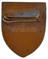 ~1950-1970. "Békéscsaba RFG (Rózsa Ferenc Gimnázium)"  zománcozott iskolajelvény (23x18,5m...