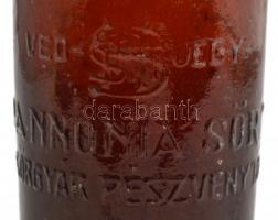 Pannonia sör palack, magyar címerrel, karcos, 0,94 l, m: 32 cm