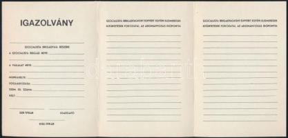 3 db kitöltetlen szocialista brigád igazolás