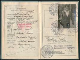 1931 Fényképes csehszlovák útlevél, számos bejegyzéssel