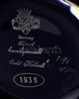 Ilmenau Echt Kobalt kiöntő és csészealj, jelzett, lepattanással