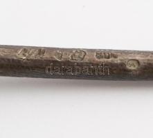 Ezüst(Ag) rózsás kanál + 6 db kiskanál, jelzett, nettó: 136 g