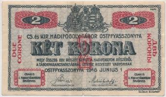 Ostffyasszonyfa/hadifogolytábor 1916. június 1. 2K arab sorozat és sorszámmal, "MS" jelzés...