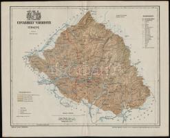 1897 Udvarhely vármegye térképe, tervezte: Gönczy Pál, kiadja: Posner Károly és Fia, 29×24 cm