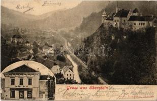 1902 Eberstein, general view with Eberstein Castle, shop of Franz Bein