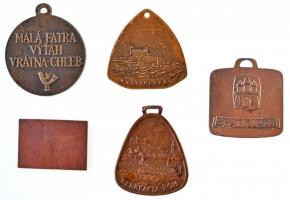 5db-os városi emlékérem tétel, egy kivételével mind csehszlovák T:1-,2