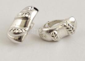 Ezüst(Ag) mintás fülbevalópár, jelzett, 2,1×1 cm, nettó: 4,8 g