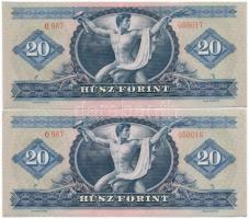 1969. 20Ft (2x) sorszámkövetők T:II 
Adamo F15
