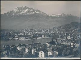 cca 1900 Svájci városok, Zürich,  St Moritz 14 db nagyméretű fotó / Switzeland 14 photos 23x17 cm