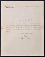 1918 gróf Zichy Aladár (1864-1937) király személye körüli miniszter saját kezű aláírása hivatalos le...