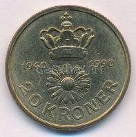 Dánia 1990. 20Kr Al-Br "II. Margit királynő 50. születésnapja 1940-1990" T:II
Denmark 199...