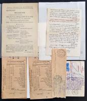1938-1959 Judaika témájú nyomtatványok, közötte egy munkaszolgálatos levele