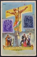 1938-1959 Judaika témájú nyomtatványok, közötte egy munkaszolgálatos levele