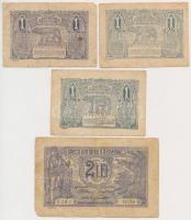 Románia 1915. 1L (3x) + 2L T:III,III-
Romania 1915. 1 Leu (3x) + 2 Lei C:F,VG