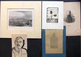 5 db metszet és rézkarc / 5 engravings