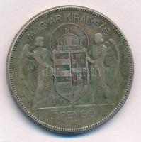 1930. 5P Ag "Horthy jobbra" T:2- patina
Adamo P8