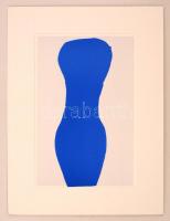 Henri Matisse (1869-1954): Kék torzó. Szitanyomat, papír, jelzés nélkül, paszpartuban, 38×25 cm