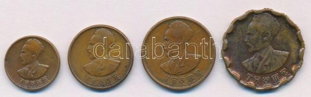 Etiópia 1936. 1c-25c Cu (4xklf) T:2,2- Ethiopia 1936. 1 Cent - 25 Cents Cu (4xdiff) C:XF,VF Krause KM#32, KM#33, KM#34, KM#35