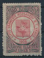 Rózsahegy 1913 Városi illeték 1K használatlan (40.000)